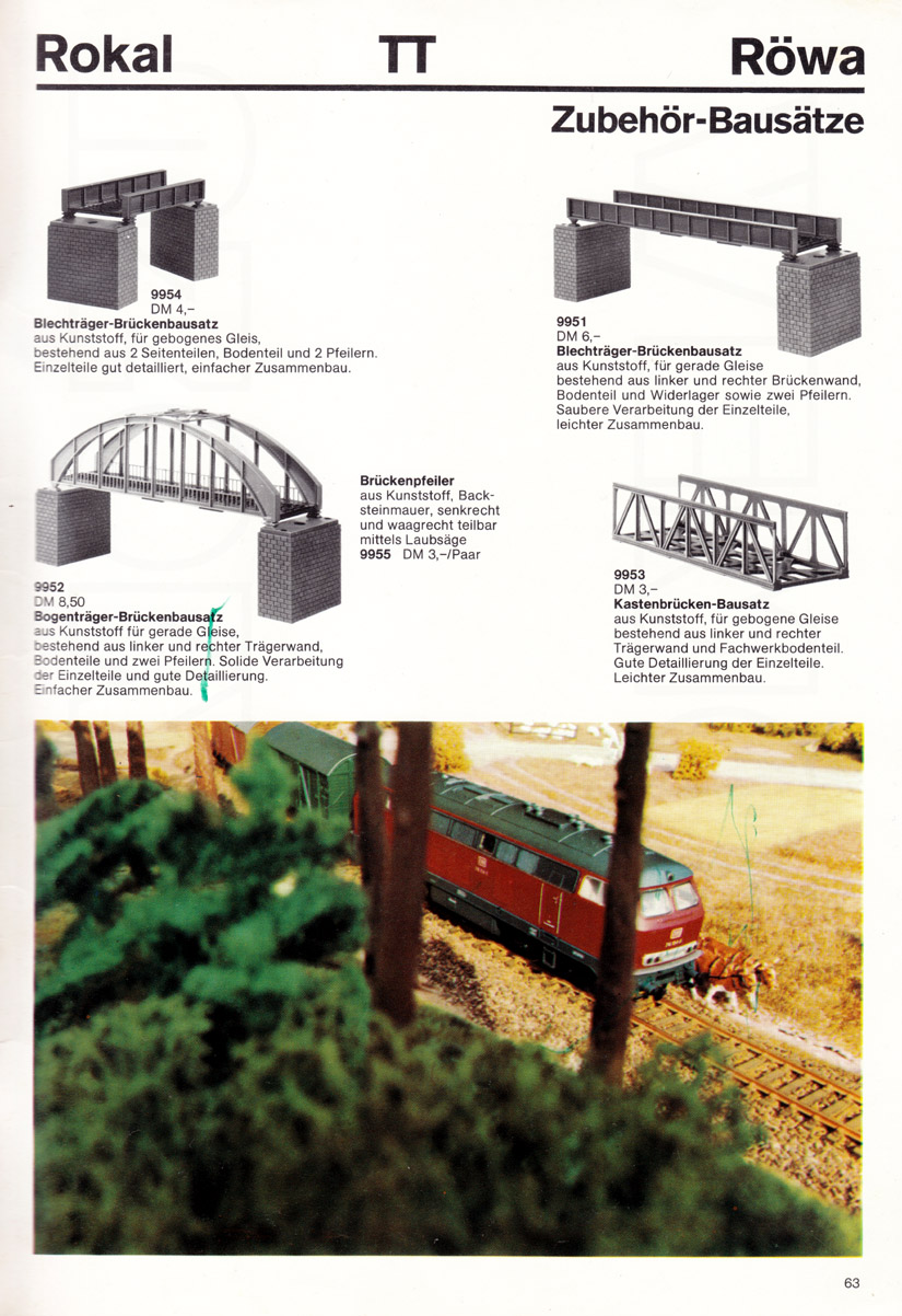 Röwa Modellbahnkatalog 1972/1973 Seite 63